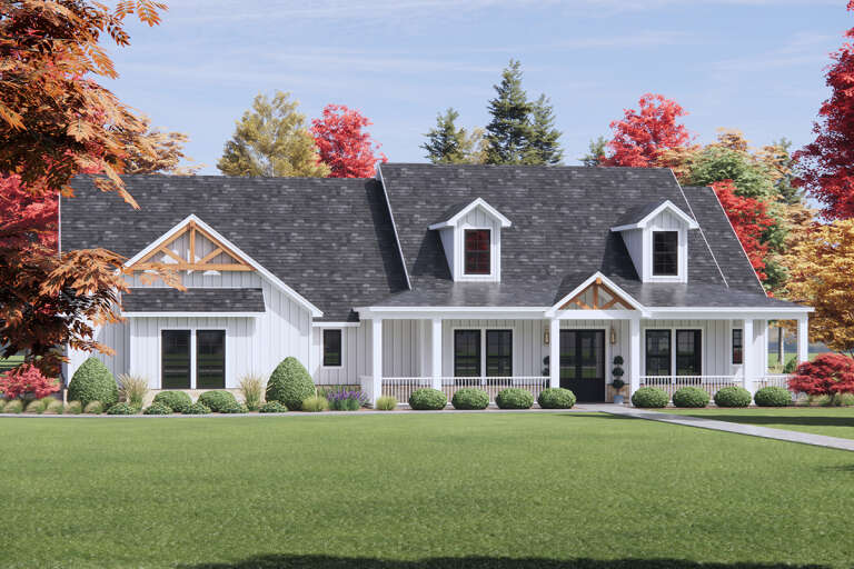 House Plan House Plan #32141 Angled Front Elevation
