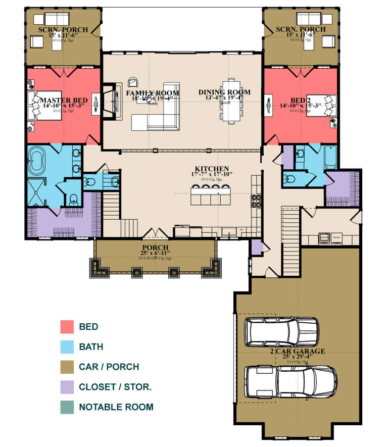 House Plan House Plan #32142 Drawing 1