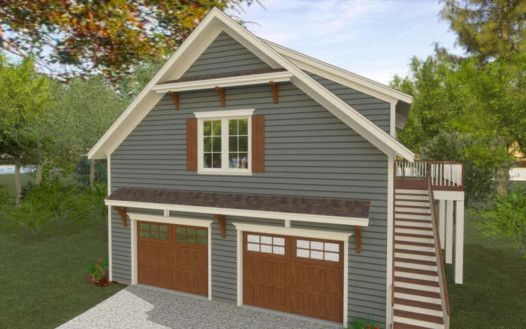 House Plan House Plan #32146 Angled Front Elevation