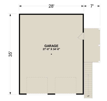 Garage Floor for House Plan #6316-00014