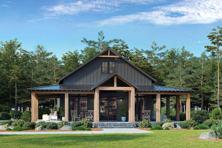 House Plan House Plan #32147 Angled Front Elevation
