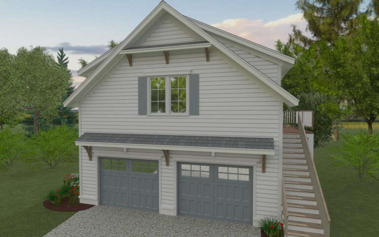 House Plan House Plan #32148 Angled Front Elevation
