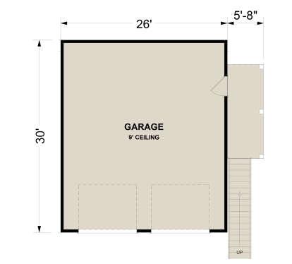 Garage Floor for House Plan #6316-00015