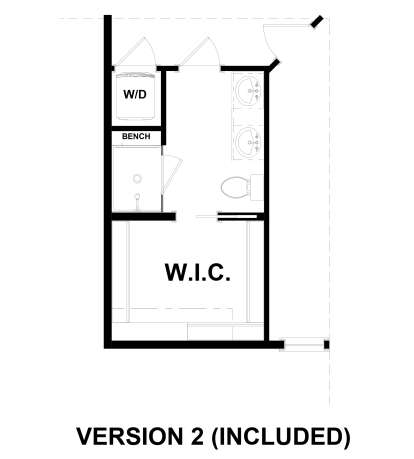 Alternate Second Floor Layout for House Plan #6316-00015