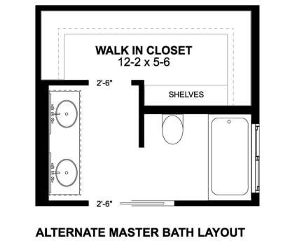 Alternate Main Floor Layout for House Plan #2699-00040