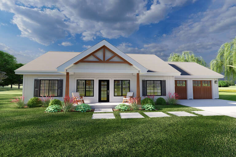 House Plan House Plan #32151 Angled Front Elevation