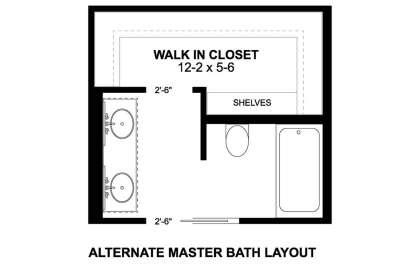 Alternate Main Floor Layout for House Plan #2699-00041
