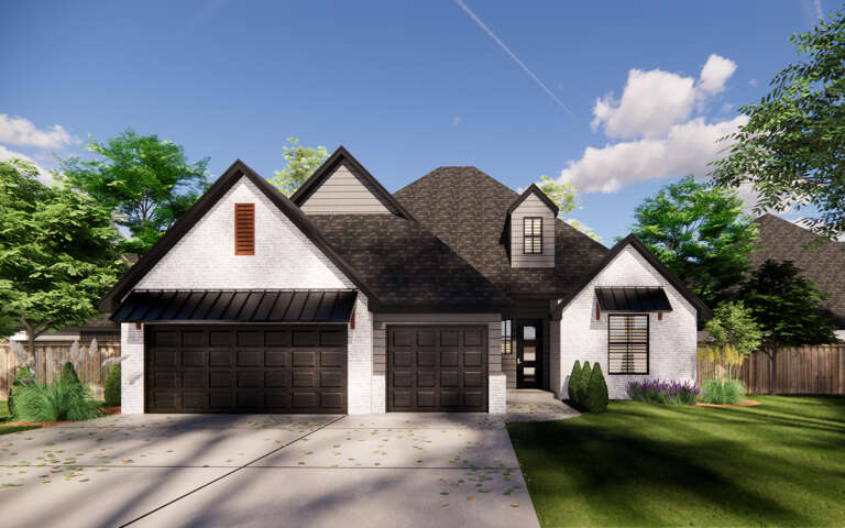 House Plan House Plan #32154 Angled Front Elevation