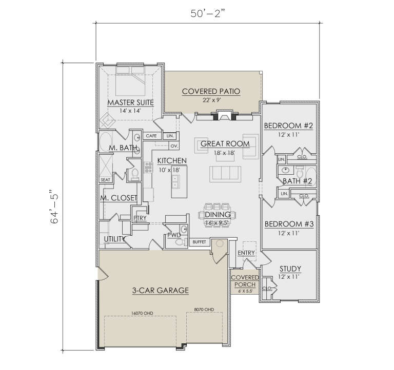 House Plan House Plan #32154 Drawing 1
