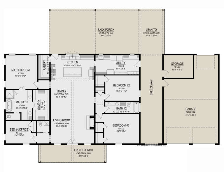 House Plan House Plan #32155 Drawing 1