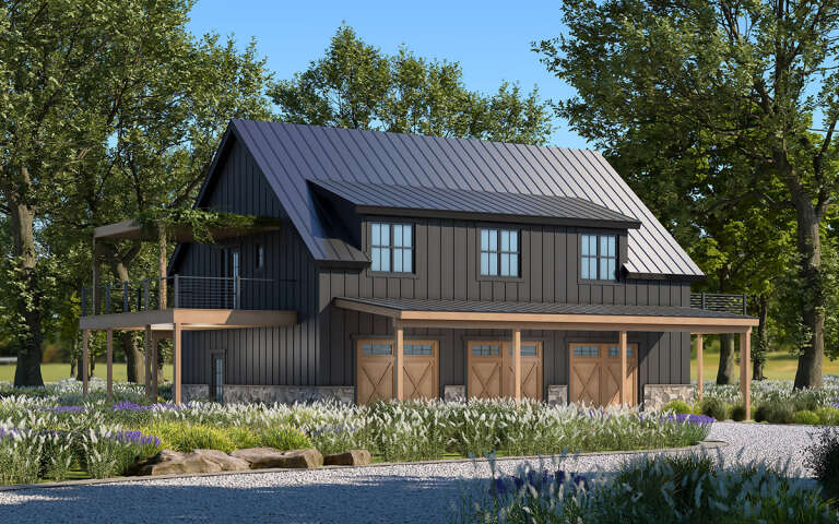 House Plan House Plan #32159 Angled Front Elevation