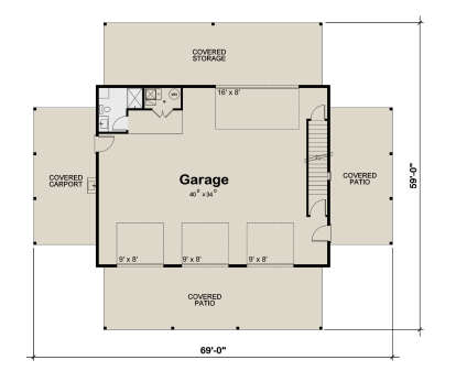 Garage Floor for House Plan #402-01838