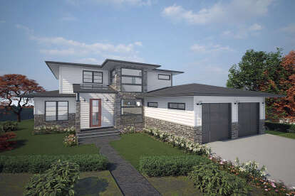 Modern House Plan #5984-00018 Elevation Photo