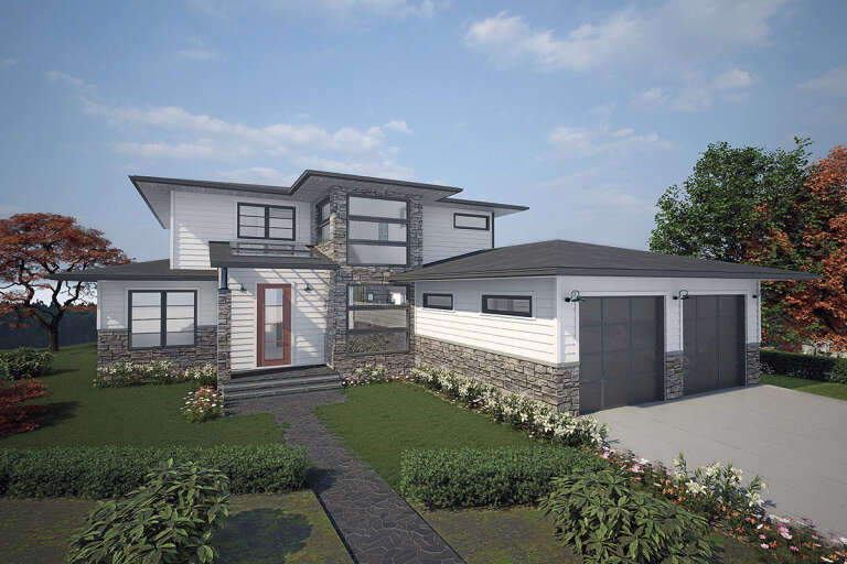 House Plan House Plan #32160 Angled Front Elevation