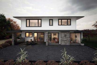 Modern House Plan #5984-00018 Elevation Photo
