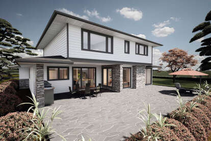Modern House Plan #5984-00018 Elevation Photo
