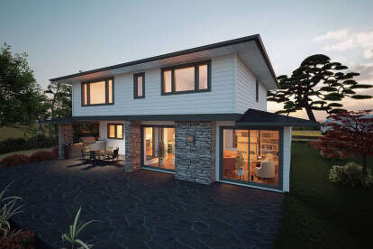Modern House Plan #5984-00018 Elevation Photo