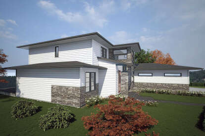 Modern House Plan #5984-00018 Elevation Photo