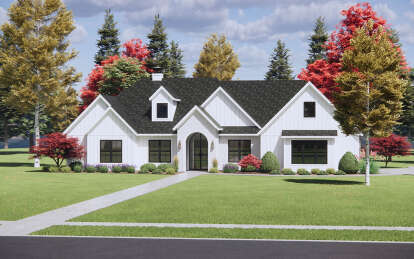 Modern Farmhouse House Plan #7983-00129 Elevation Photo