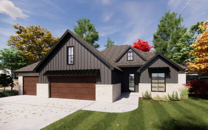 Modern Farmhouse House Plan #7071-00037 Elevation Photo