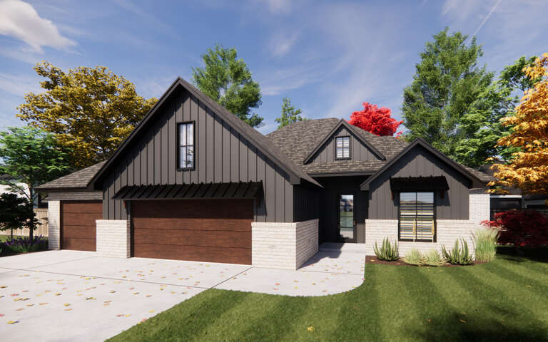 House Plan House Plan #32162 Angled Front Elevation