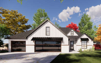 Modern Farmhouse House Plan #7071-00037 Elevation Photo