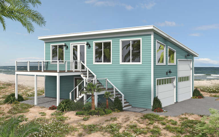 House Plan House Plan #32163 Angled Front Elevation