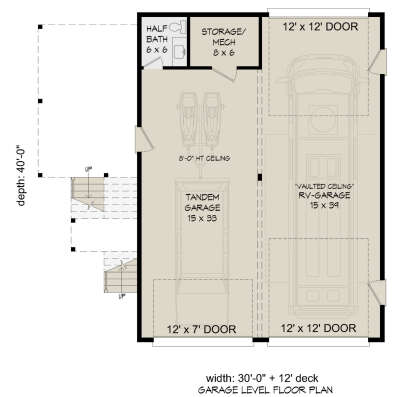 Garage Floor for House Plan #940-01214