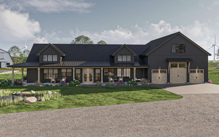 House Plan House Plan #32164 Angled Front Elevation