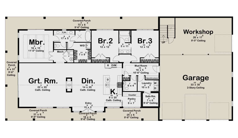 House Plan House Plan #32164 Drawing 1