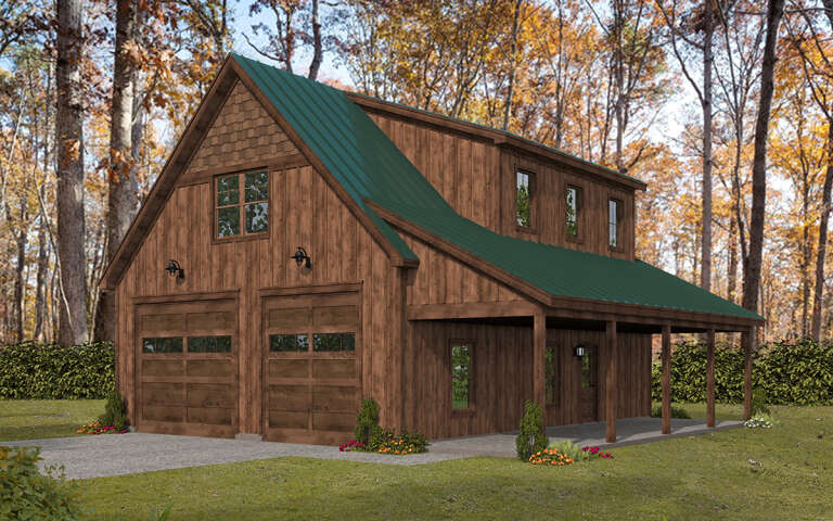 House Plan House Plan #32165 Angled Front Elevation