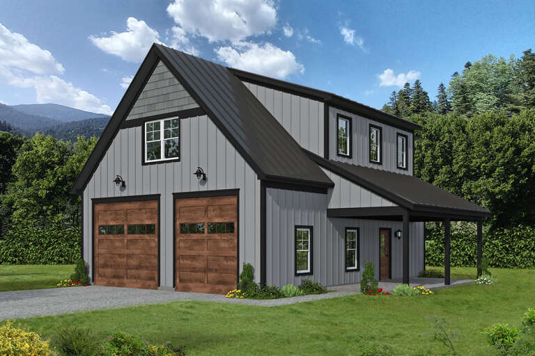 House Plan House Plan #32166 Angled Front Elevation