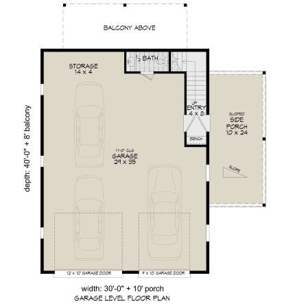 Garage Floor for House Plan #940-01216