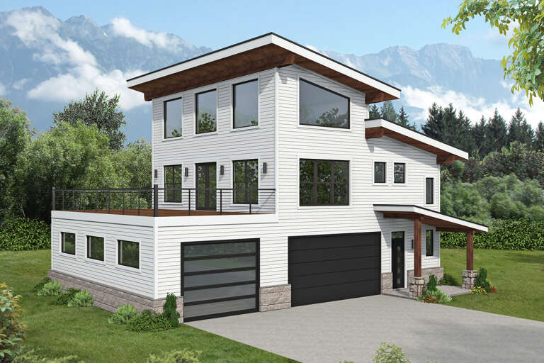 House Plan House Plan #32167 Angled Right Elevation