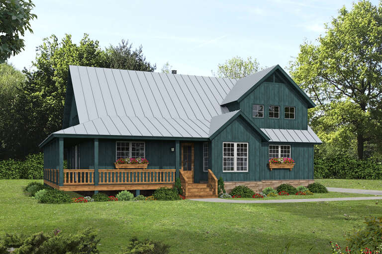 House Plan House Plan #32169 Angled Front Elevation
