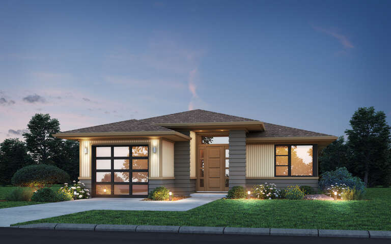 House Plan House Plan #32170 Angled Front Elevation