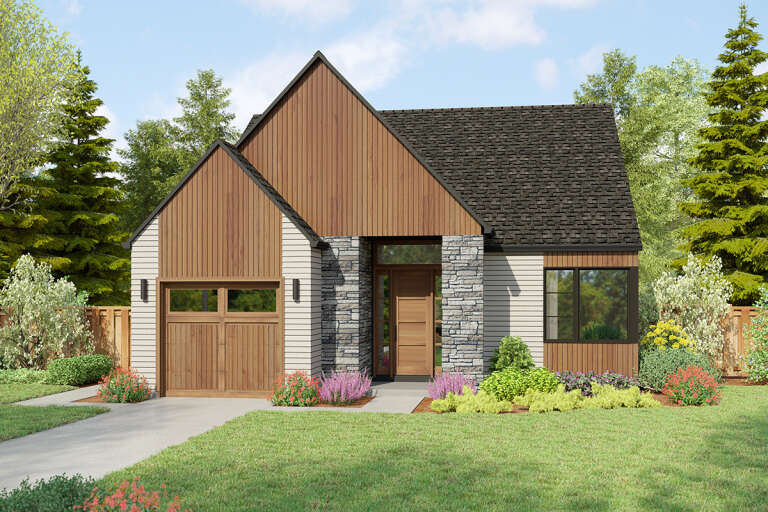 House Plan House Plan #32171 Angled Front Elevation