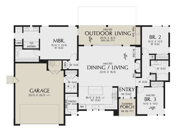 House Plan House Plan #32172 Drawing 1