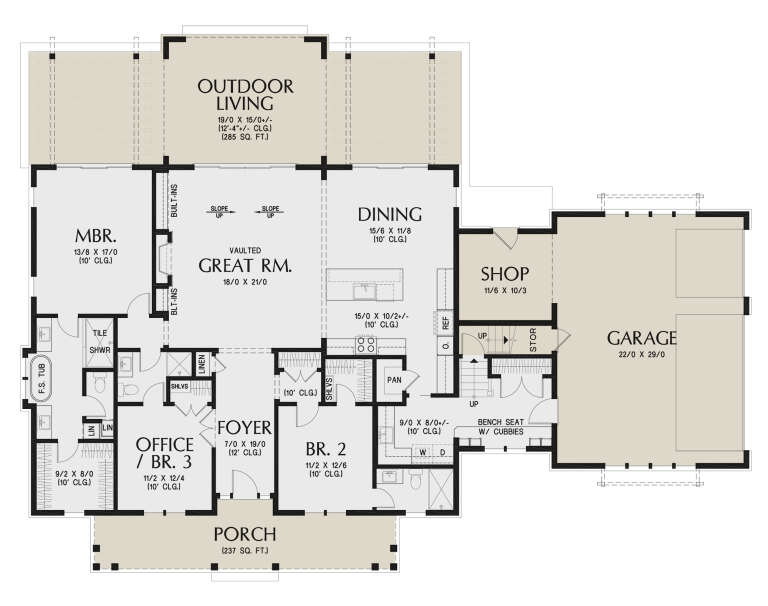 House Plan House Plan #32173 Drawing 1