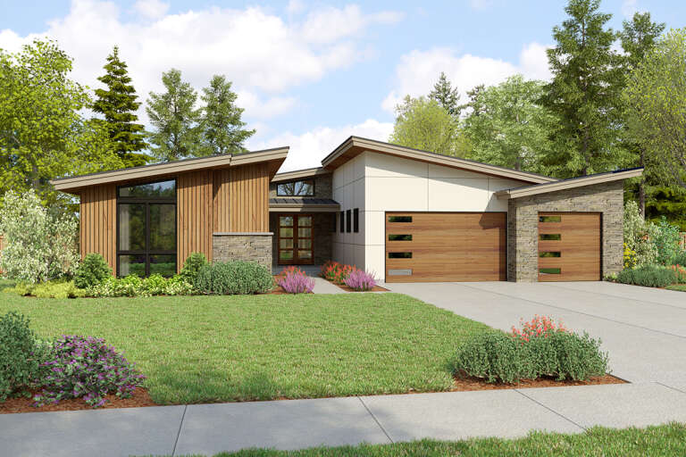 House Plan House Plan #32174 Angled Front Elevation