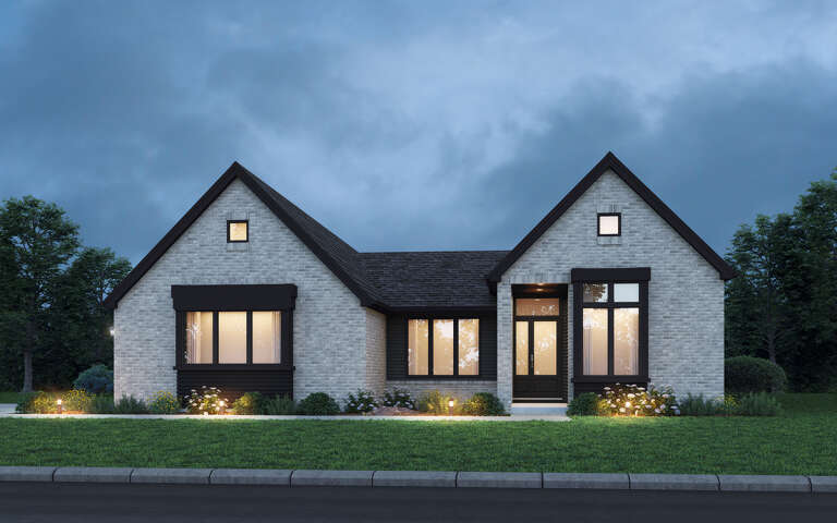House Plan House Plan #32175 Angled Front Elevation