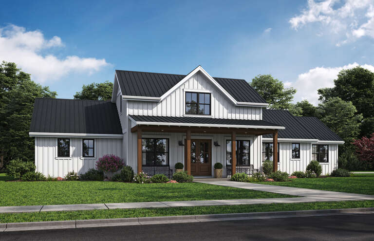 House Plan House Plan #32176 Angled Front Elevation