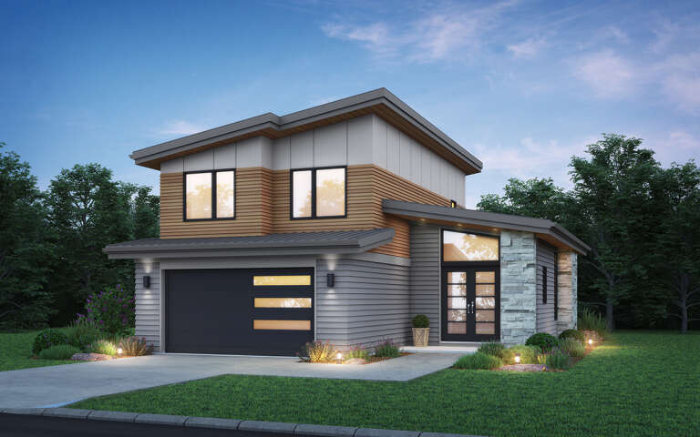 House Plan House Plan #32177 Angled Front Elevation