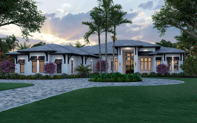 House Plan House Plan #32178 Angled Front Elevation