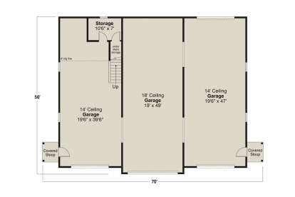 Garage Floor for House Plan #035-01110