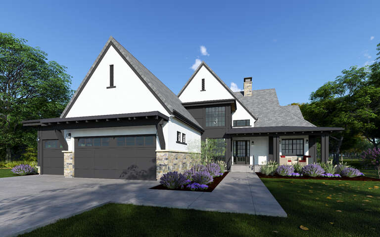House Plan House Plan #32184 Angled Front Elevation