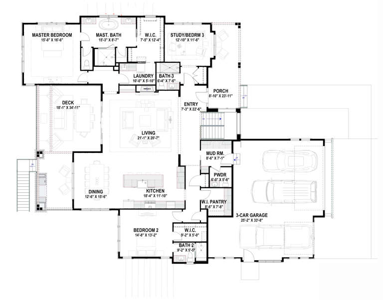 House Plan House Plan #32184 Drawing 1