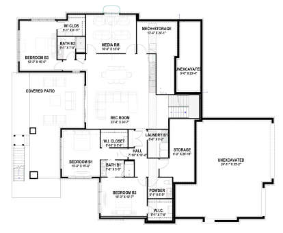 Basement for House Plan #425-00059