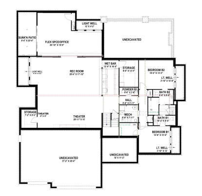 Basement for House Plan #425-00060