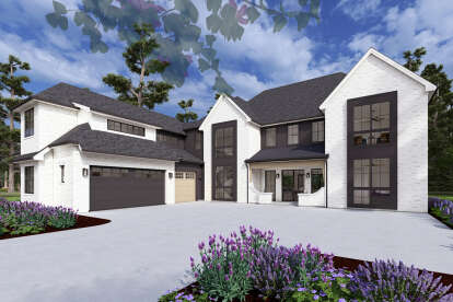 Modern Transitional House Plan #425-00061 Elevation Photo